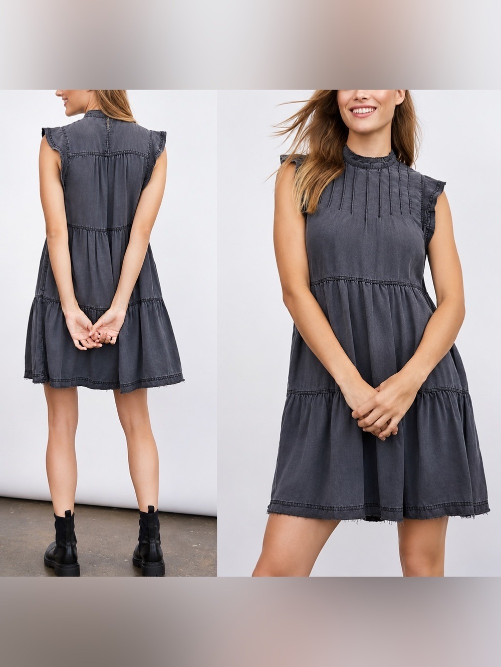 By Anthropology Jenee tiered tunic dress, small